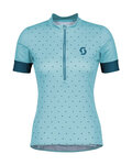 SCOTT Kurzarm Fahrradtrikot - ENDURANCE 20 LADY - Hellblau
