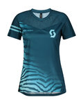 SCOTT Kurzarm Fahrradtrikot - TRAIL VERTIC LADY - Blau