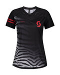 SCOTT Kurzarm Fahrradtrikot - TRAIL VERTIC LADY - Schwarz/Rosa