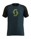SCOTT Kurzarm Fahrrad-Shirt - 10 ICON RAGLAN - Schwarz/Blau