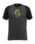 SCOTT Kurzarm Fahrrad-Shirt - 10 ICON RAGLAN - Schwarz/Grau