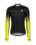 SCOTT Langarm Fahrradtrikot für den Sommer - RC TEAM 10 SUMMER - Schwarz/Gelb
