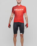 SCOTT Kurzarm Radtrikot und Shorts - RC PRO 2021 - Rot/Schwarz