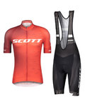 SCOTT Kurzarm Radtrikot und Shorts - RC PRO 2021 - Rot/Schwarz