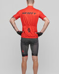 SCOTT Kurzarm Radtrikot und Shorts - RC TEAM 10 - Grau/Schwarz/Rot