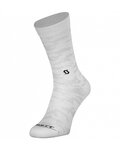 SCOTT Klassische Fahrradsocken - TRAIL CAMO CREW - Weiß/Schwarz
