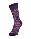SCOTT Klassische Fahrradsocken - TRAIL CAMO CREW - Lila/Weiß