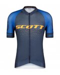 SCOTT Kurzarm Radtrikot und Shorts - RC PRO SS - Blau/Orange