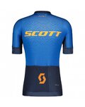 SCOTT Kurzarm Radtrikot und Shorts - RC PRO SS - Blau/Orange