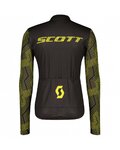 SCOTT Langarm Fahrradtrikot für den Sommer - RC TEAM 10 LS - Gelb/Schwarz