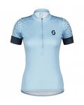 SCOTT Kurzarm Fahrradtrikot - ENDURANCE 20 SS LADY - Hellblau/Blau