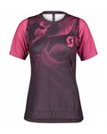 SCOTT Kurzarm Radtrikot und Shorts - TRAIL VERTIC LADY - Lila/Rosa
