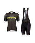 SCOTT Kurzarm Radtrikot und Shorts - RC PRO SS - Grau/Gelb/Schwarz