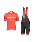 SCOTT Kurzarm Radtrikot und Shorts - RC PRO SS - Grau/Weiß/Rot