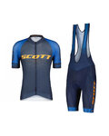 SCOTT Kurzarm Radtrikot und Shorts - RC PRO SS - Blau/Orange