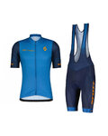 SCOTT Kurzarm Radtrikot und Shorts - RC TEAM 10 SS - Blau/Orange