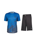 SCOTT MTB Radtrikot und Hose - TRAIL VERTIC SS - Blau/Schwarz