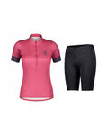 SCOTT Kurzarm Radtrikot und Shorts - ENDURANCE 20 SS LADY - Schwarz/Lila/Rosa