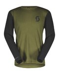 SCOTT Langarm Fahrradtrikot für den Sommer - TRAIL VERTIC LS - Schwarz/Grün