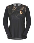 SCOTT Langarm Fahrradtrikot für den Sommer - TRAIL VERTIC LS LADY - Schwarz/Beige