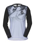 SCOTT Langarm Fahrradtrikot für den Sommer - TRAIL VERTIC LS LADY - Schwarz/Hellblau