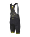 SCOTT Kurze Fahrradhose mit Trägern - TEAM - Schwarz/Gelb