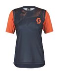 SCOTT Kurzarm Fahrradtrikot - TRAIL VERTIC SS LADY - Blau/Orange
