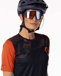 SCOTT Kurzarm Fahrradtrikot - TRAIL VERTIC SS LADY - Blau/Orange