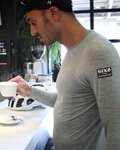 SIX2 Langarm Fahrrad-Shirt - TS2 MERINOS - Grau