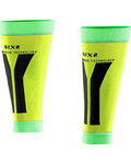 SIX2 Knielange Fahrradbeinlinge - CALF - Gelb/Grün