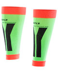 SIX2 Knielange Fahrradbeinlinge - CALF - Rot/Grün