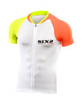 SIX2 Kurzarm Fahrradtrikot - BIKE3 ULTRALIGHT - Weiß/Gelb/Orange