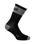 SIX2 Klassische Fahrradsocken - SHORT LOGO - Grau/Schwarz