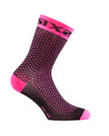 SIX2 Klassische Fahrradsocken - COMP SHO - Rosa/Schwarz