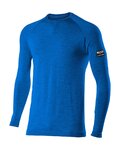 SIX2 Langarm Fahrrad-Shirt - TS2 MERINOS - Blau