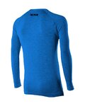 SIX2 Langarm Fahrrad-Shirt - TS2 MERINOS - Blau