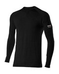SIX2 Langarm Fahrrad-Shirt - TS2 MERINOS - Schwarz