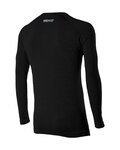 SIX2 Langarm Fahrrad-Shirt - TS2 MERINOS - Schwarz