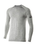 SIX2 Langarm Fahrrad-Shirt - TS2 MERINOS - Grau