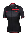 SPORTFUL Kurzarm Fahrradtrikot - SQUADRA CORSE - Rot/Grau/Schwarz