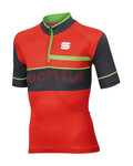 SPORTFUL Kurzarm Fahrradtrikot - SQUADRA CORSE KIDS - Rot/Grau/Grün