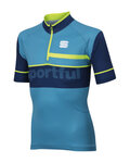 SPORTFUL Kurzarm Fahrradtrikot - SQUADRA CORSE KIDS - Hellblau/Gelb/Blau