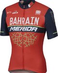 SPORTFUL Kurzarm Fahrradtrikot - BAHRAIN MERIDA 2017 - Rot/Schwarz