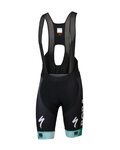 SPORTFUL Kurze Fahrradhose mit Trägern - BORA HANSGROHE 2019 - Schwarz/Grün