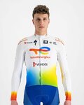 SPORTFUL Langarm Fahrradtrikot für den Winter - TOTAL ENERGIES 2022 - Orange/Weiß/Blau/Gelb