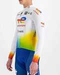 SPORTFUL Langarm Fahrradtrikot für den Winter - TOTAL ENERGIES 2022 - Orange/Weiß/Blau/Gelb