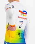 SPORTFUL Langarm Fahrradtrikot für den Winter - TOTAL ENERGIES 2022 - Orange/Weiß/Blau/Gelb