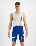 SPORTFUL Kurze Fahrradhose mit Trägern - TOTAL ENERGIES 2022 - Weiß/Blau