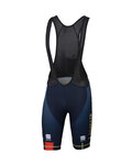 SPORTFUL Kurze Fahrradhose mit Trägern - BAHRAIN MERIDA 2019 - Blau