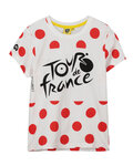 TDF Kurzarm Fahrrad-Shirt - TDF KIDS POIS '21 - Weiß/Rot